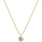 Zeffy Diamond Necklaces for Women, Dainty Gold Necklace 18k Gold Plated Layered Necklaces Simple Gold CZ Diamond Pendant Necklaces for Women Trendy Jewelry Gifts for Girls