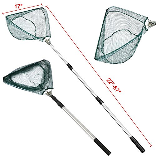 Yaheetech 3 Section Extending Triangular Folding Handle Fishing Landing