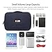 Electronic Organizer ATailorBird Travel Gadget Organizer Double Layer Storage Bag for 9.7 Inch iPad Cables Cord Phone Chargers Memory Cards Power Bank Flash Hard Drive ( Dark Blue,Medium))