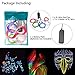 Zitrades EL Wire Neon Lights Kit with Portable AA Battery Inverter for Halloween Christmas Party Decoration (White, Blue, Red, Green, Pink, 5 by 1-Meter, 5 Pack)