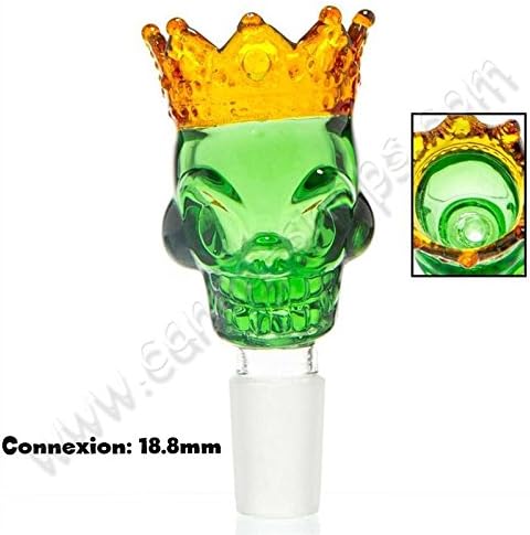 Grace Glass King Skull bowl - Green