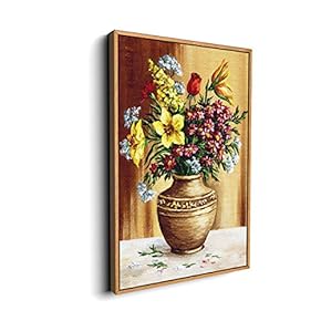 for Living Room Bedroom Vintage Flower Framed for