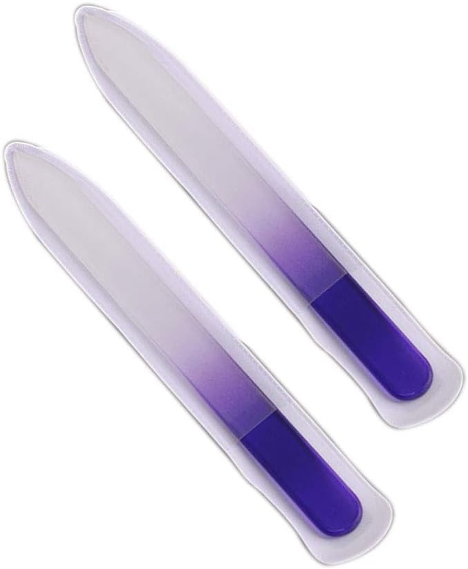 Hotaluyt 4pcs Solid Color Nail file,Nail cuticle removal File Crystal Glass Nail Dead Skin Removal Tools Cuticle Remover