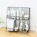 S.H. Black 2 Tier Wire Basket Bathroom Organizer Shelves Cosmetic Makeup Organizer Dresser Countertop Storage Spice Rack Desktop Freestanding Jars Bottles Holder