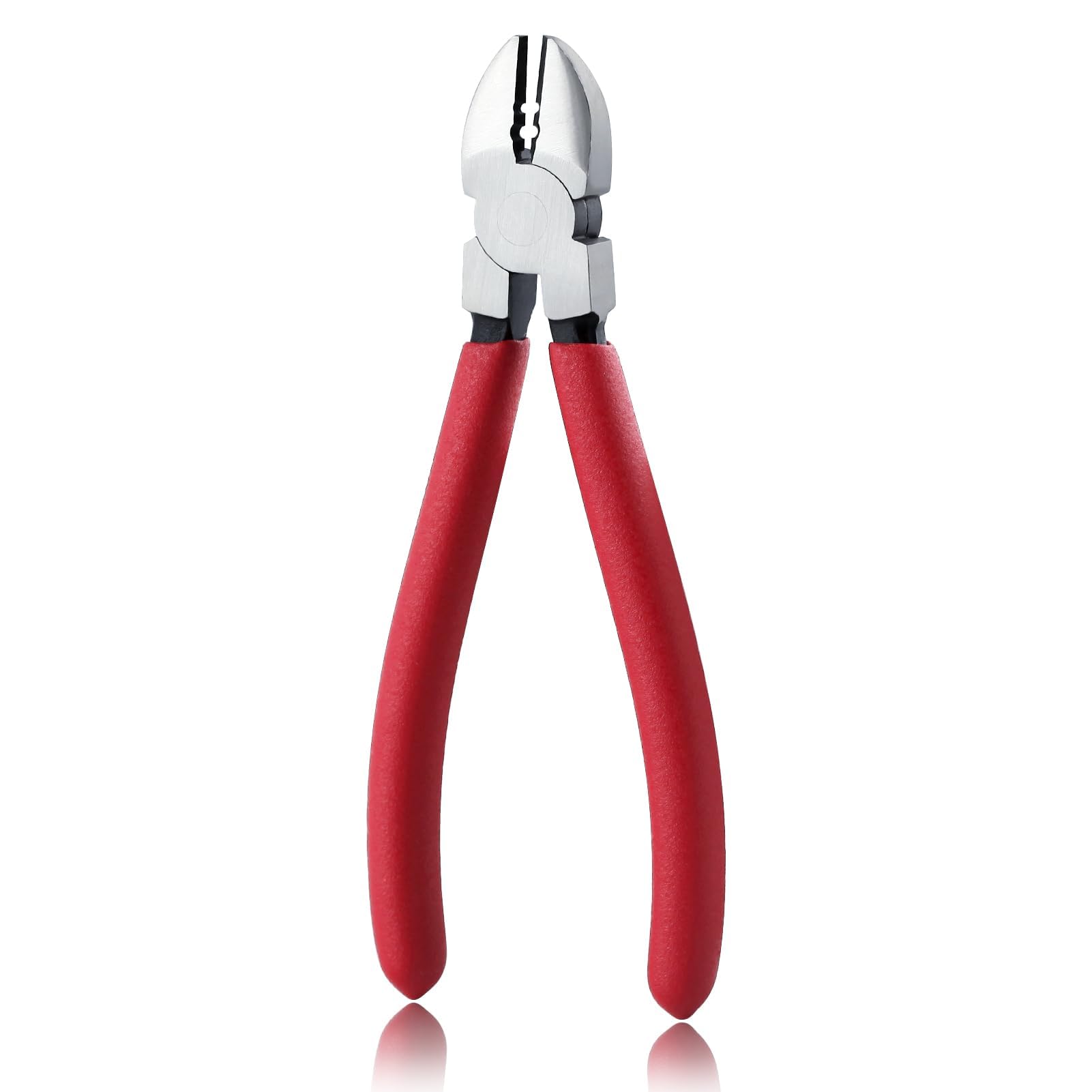 GOLD DEER 6 Inch Diagonal Cutting Pliers with Wire Stripping Holes Precision Side Cutter Sharp Diagonal Cutters Compact Wire Cutters Floral Wire Cutter for Crafting Wire Plastic Floral Cutting