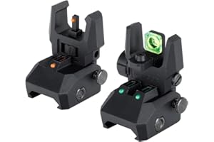 ohhunt Fiber Optic Sights Foldable Flip Up Sights Back up Sight Polymer Fiber A15