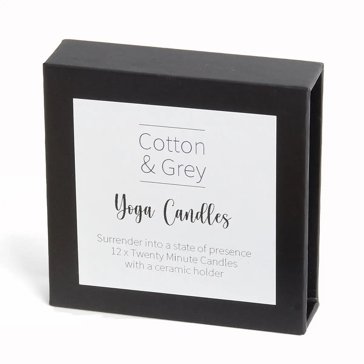 Yoga Candles. 12 x Twenty Minute Candles with a Ceramic Holder for Relaxation, Meditation, Mindfulness and Well-Being