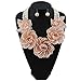 Bocar Statement Big Pendant Pearl Flower Necklace Earrings Jewelry Set for Women