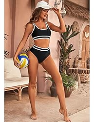 BMJL Women's High Waisted Bikini Sets Sporty Two