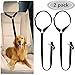 Dog Seat Belts, CGBOOM 2 Pack Dual Use Dog Car Seatbelts Harness Adjustable Car Headrest Restraint for Vehicle Nylon Pet Cat Dog Safety Leads Seat Belts for Large Medium Small Dogs