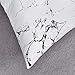 BLEUM CADE Marble Pillow Covers Throw Pillow Covers Cushion Covers Decorative Throw Pillow Case for Room Bedroom Sofa Chair Car, White, 18 x 18 Inch