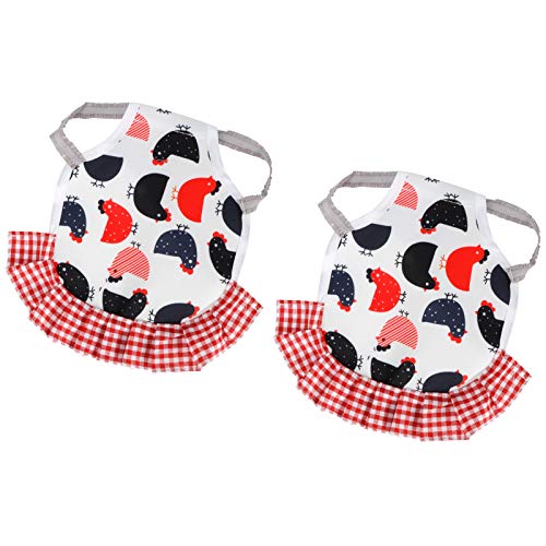 BHDD 2er Pack Hühnersattel, süße Stoff-Hühnerschürze, für Geflügelschutzhühner(Type B)
