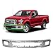 MBI AUTO - Chrome, Steel Bumper Face Bar for 2015-2017 Ford F150 Pickup W/Fog 15-17, FO1002422