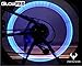 GlowPRO Bike Tire LED Valve Stem Caps Light - Dazzling Neon Colors are Best Night Safety Reflective Gear. Brilliant Illumination Gives High Visibility for Motorcycles, Cyclists and Child Safety (Blue)