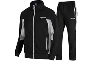 TBMPOY Men's Tracksuits Sweatsuits for Men Sweat Track Suits 2 Piece Casual Athletic Jogging Warm Up Full Zip Sets
