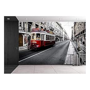 Cityscape in Black and White - Removable Wall Mural | Self-Adhesive Large Wallpaper - 66x96 inches