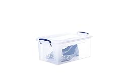 Superio Storage Bins with Lids- Clear Boxes for