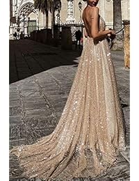 Vestido de fiesta para mujer con cuello en V, sin espalda, de tul