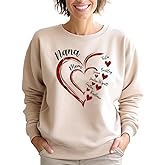IZI POD Personalized Grandma Heart Shirt With Grandkids Name, Nana Sweatshirt, Gift for Grandma, Mom, Mother's Day, Christmas