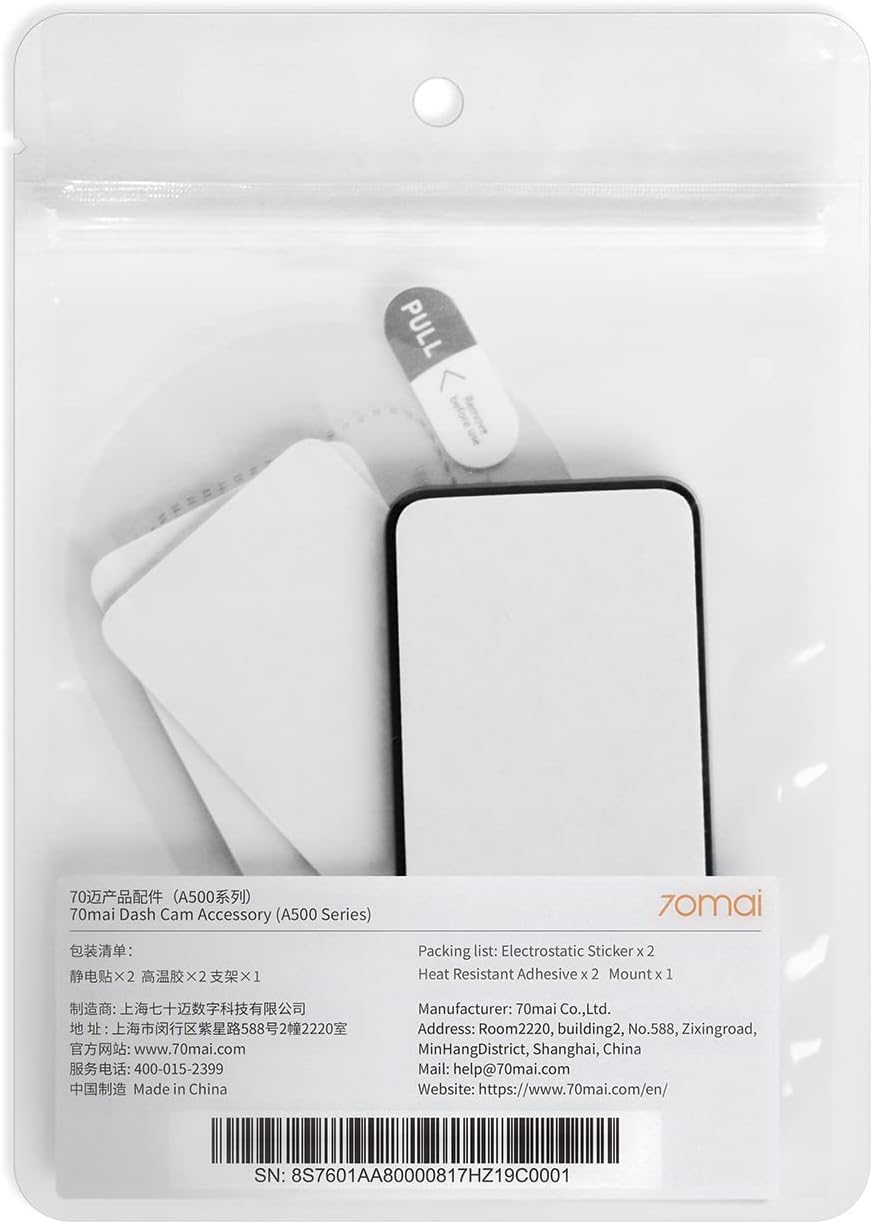 70mai Accessory for Dash Cam A410, A510, Pro Plus+ A500S, Accessories for Car Camera, Replaceable Components