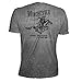 Official Winchester Men's Limited Edition Vintage Rider Graphic Short Sleeve T-shirt (Large, Charcoal Mineral Wash)