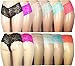 Yinsaviny Women's Floral Lace Boyshorts Stretched Panties (Pack of 6)