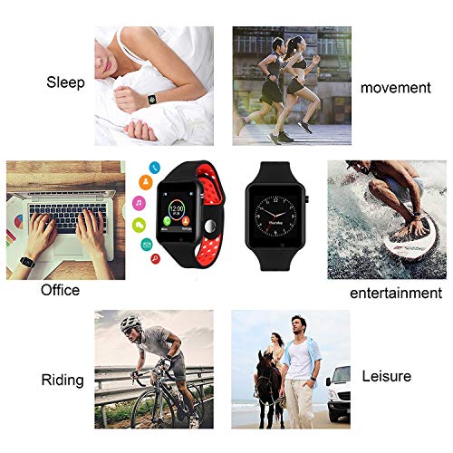 Smart Watches for Android Phones, IOQSOF Touchscreen Bluetooth Smart Watch with Camera for Men Women