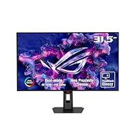 ASUS ROG Strix 32” 4K OLED Gaming Monitor (XG32UCWG) - TrueBlack Glossy OLED, Dual Mode (4K@165Hz, FHD@330Hz), 0.03ms, G-SYNC Compatible, Neo Proximity Sensor, USB-C, HDMI 2.1, 3 yr Warranty