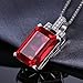 Jewelrypalace Luxury Emerald Cut 9.5ct Created Red Ruby 925 Sterling Silver Pendant Pendant Necklace 18 inches