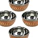Handmade Katori Indian Dishes - Set of 4 Copper Bowls - Traditional Indian Dinner Plates & Indian Cooking Utensils - Unique Copper Gifts