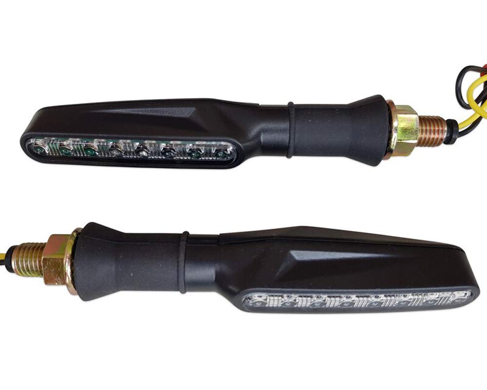 Alchemy Parts Sequential LED Indicators for Cafe Racer Scrambler Sports Adventure Touring Bikes Streetfighter Motorbike (Type 5995.1)