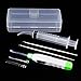 Airgoesin 2 Stainless Steel Tonsil Stone Removal Picks Tonsillolith Premium Tool Oral Cleaner +1 Irrigation Syringe with a Case and a LED Tonsil Remover Tool