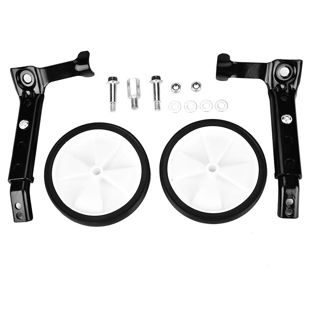 GOTOTOP Kids Bike Stabilisers, Children's Bicycle Training Wheels, Adjustable Speed, Black