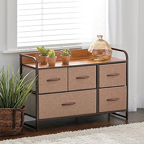 mDesign Horizontal Storage Dresser Unit Large Standing Furniture Room
