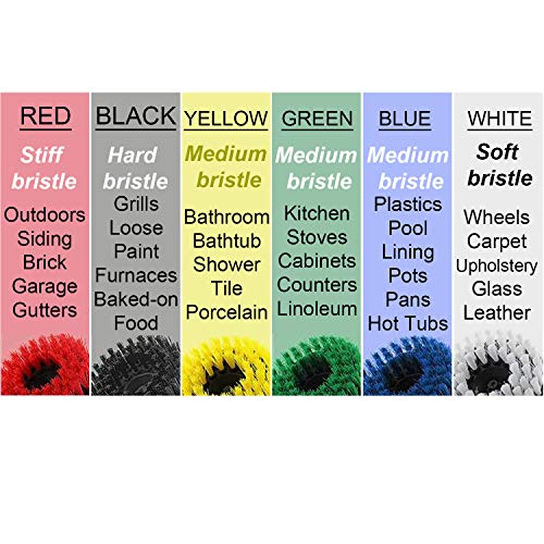 image for Drill Brush and Scrub Pads, GOH DODD 13 PCS Yellow Power Scrubber Clea