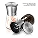 Toplus Salt and Pepper Grinder, 18/8 Stainless Steel Top with Glass Body, Adjustable Coarseness, Set of 2