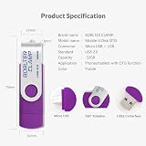 BORLTER CLAMP 32GB USB Flash Drive OTG Micro USB Swivel Thumb Drive Purple view 6