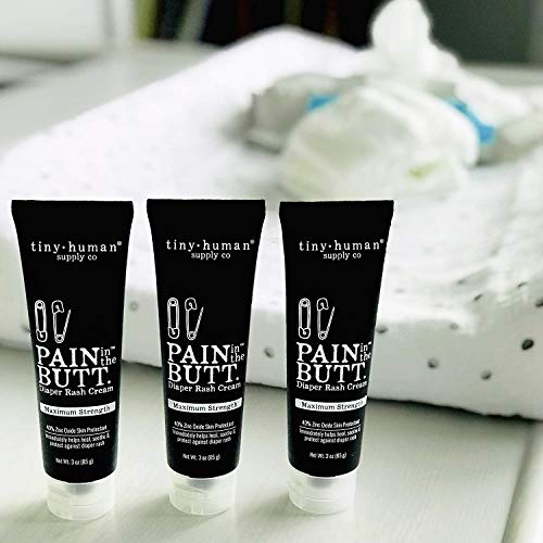 Pain in The Butt MAX Diaper Rash Cream, 3oz, 40 Zinc Oxide, 2Pack