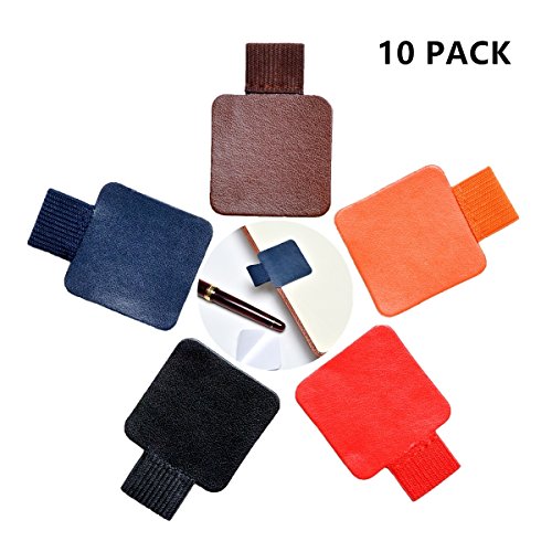 10 Pack Pen Loop Holder Adhesive with Elastic Band for Notebook, Journals, Clipboards - Thumbnail 5