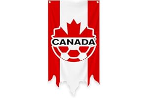 CheeseandU 2026 Canada World Cup Soccer Flag 2026 Soccer Hanging Flags Red Maple Leaf Football Flag Banner for Indoor/Outdoor