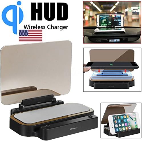 Good2go 2 in1 Qi Wireless Charger Car HUD with Navigation Display