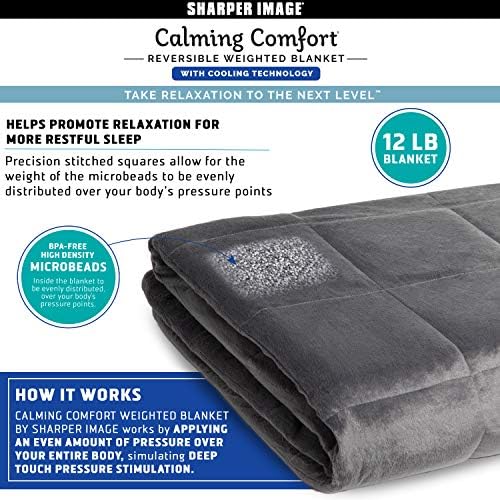Calming Comfort Reversible Cooling Weighted Blanket by Sharper Image