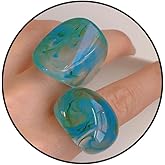 Bestleey Chunky Acrylic Ring Set for Women,Boho Multicolor Resin Knuckle Finger Rings Statement Stackable y2k Geometry Ring Simplicity Spring Summer Beach Jewelry