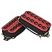 Yibuy One Pair Red Metal Pickups for Electric Guitar with Ceramic Magnets & Umbrella-head Screws