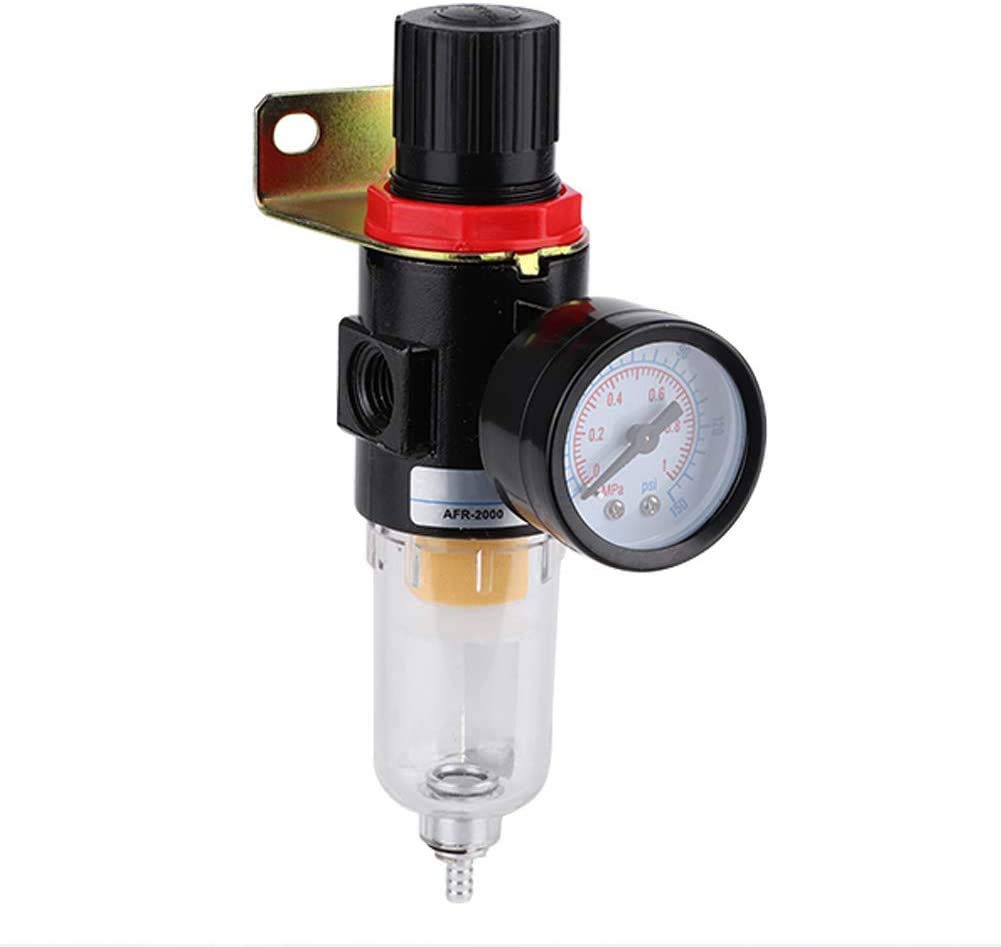Air Filter Pressure Regulator, 1/4" BSP AFR2000 Air Compressor Regulator with Moisture Trap for Industrial Machinery Pneumatic Tools Pneumatic Tools