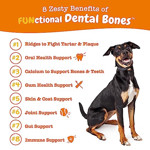 Zesty Paws Dental Bones for Small Dogs Fights Tartar & Plaque Gum