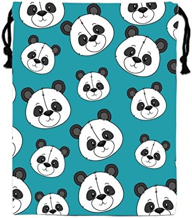 Cute Bear Panda Drawstring Bags Waterproof Party Favors Pouch Tote Bag for Women Men