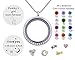 beffy Girls & Boys Gift from Mother,Mom,Mammy, 30mm Round Floating Living Memory Locket Necklace with Backplate Inscription, 12 Birthstone & Charm