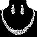 StillCool Women's Rhinestone Crystal Necklace Matching Dangle Earrings Jewelry Sets for Wedding Bridal Prom