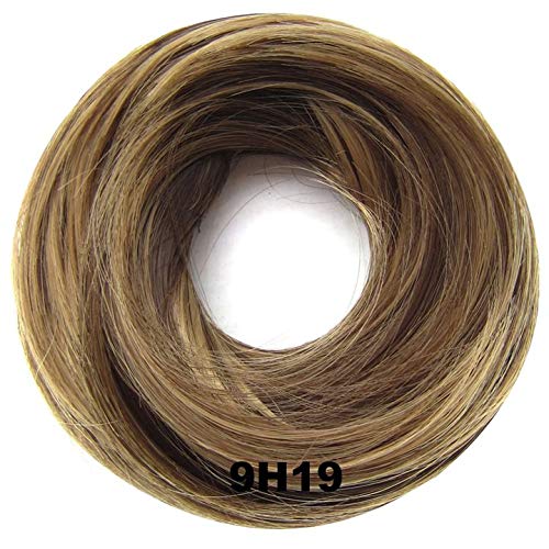 PrettyWit Hair Extensions Wavy Messy Bun Piece Wig Hairpiece Scrunchy Scrunchie Updo Ribbon Ponytail-9H19